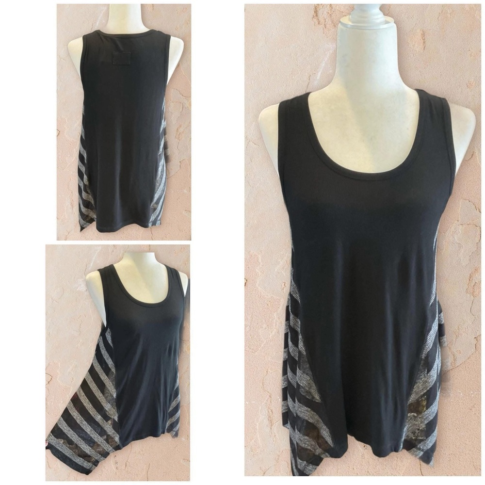 Mixed Media Sleeveless Tank Top
